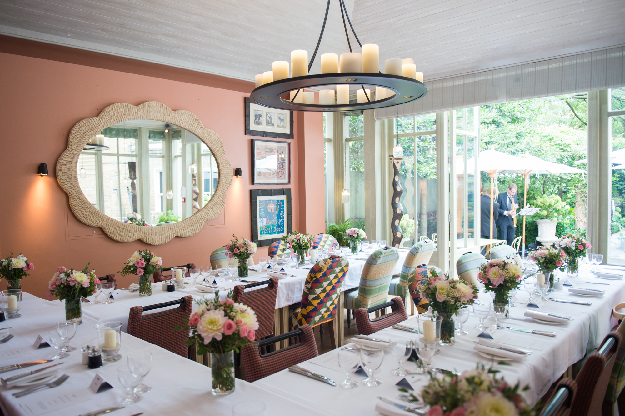 small and intimate wedding reception at number sixteen firmdale hotel in kensington